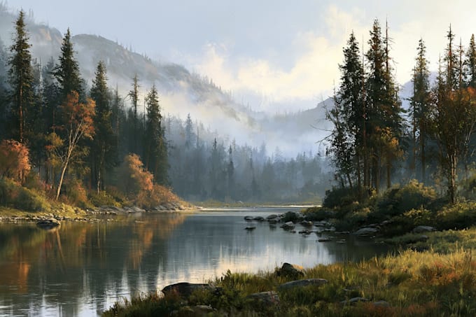 design a landscape illustration