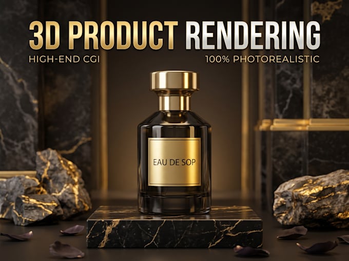 create photorealistic 3d product rendering for cosmetics
