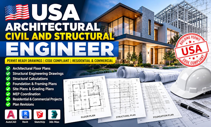 usa architectural civil and structural engineer city permit