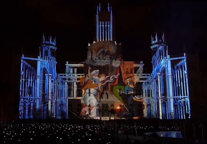 3d christmas projection mapping holiday animation facade mapping and led visual