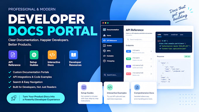 create and maintain a professional developer documentation portal