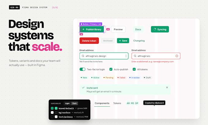 build a scalable figma design system for complex b2b saas products