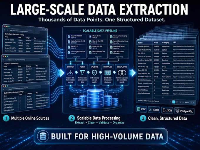 scrape high volume structured data