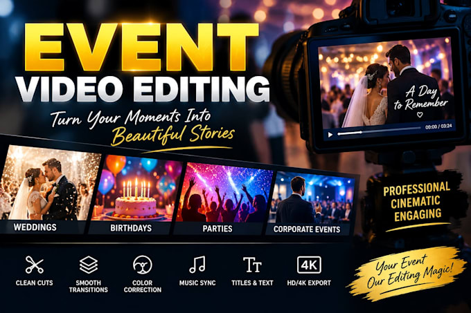 do professional event video editing within 24 hours