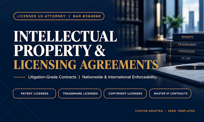 draft an enforceable copyright licensing agreement as a US attorney