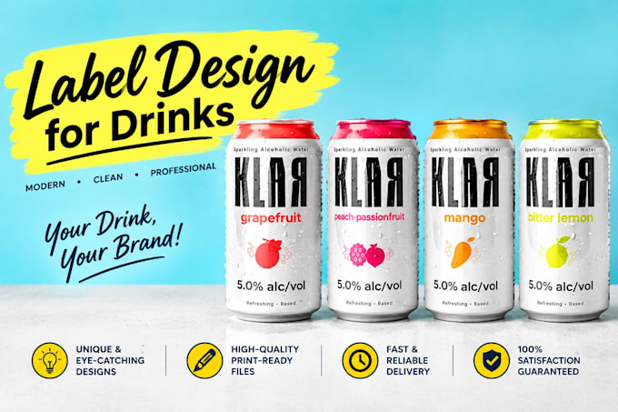 design labels for alcoholic and non alcoholic drinks
