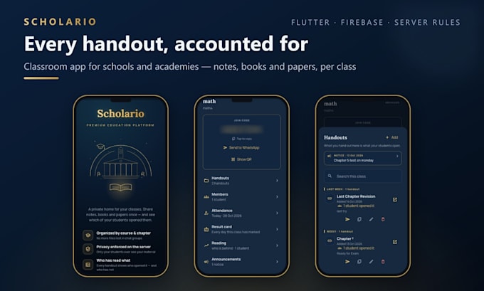 Build a school or academy app with classes, handouts and attendance by ...