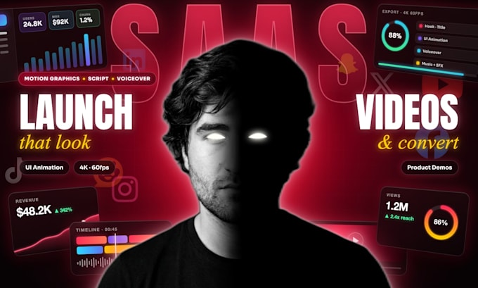 create saas promo video and ui animation