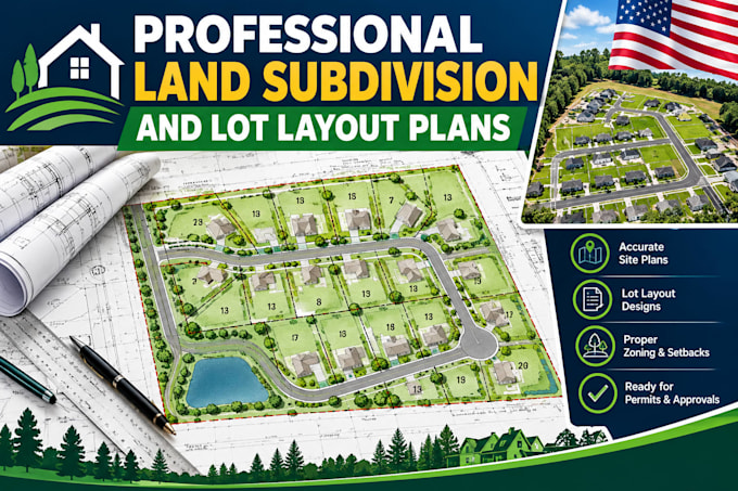 design professional land subdivision and lot layout plans
