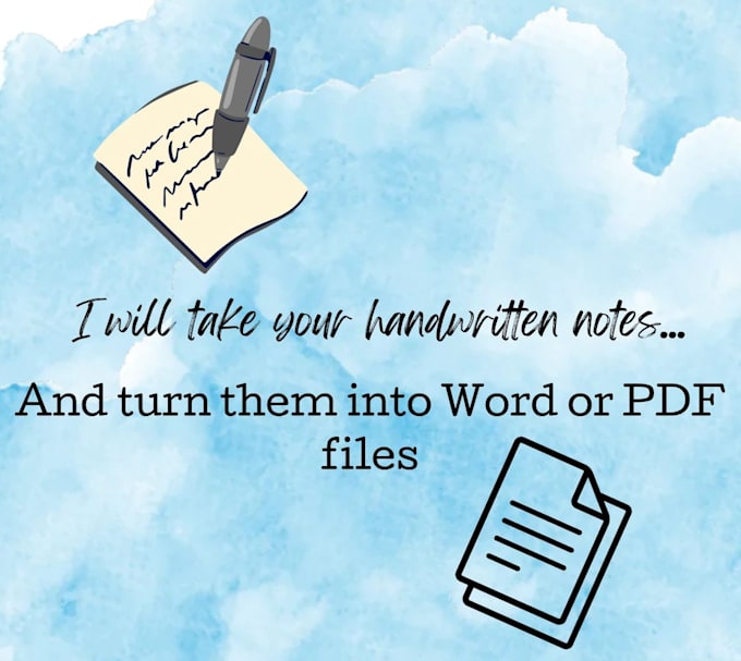 transcribe handwritten documents into word or PDF