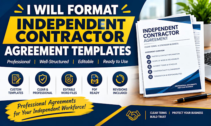 format independent contractor agreement templates