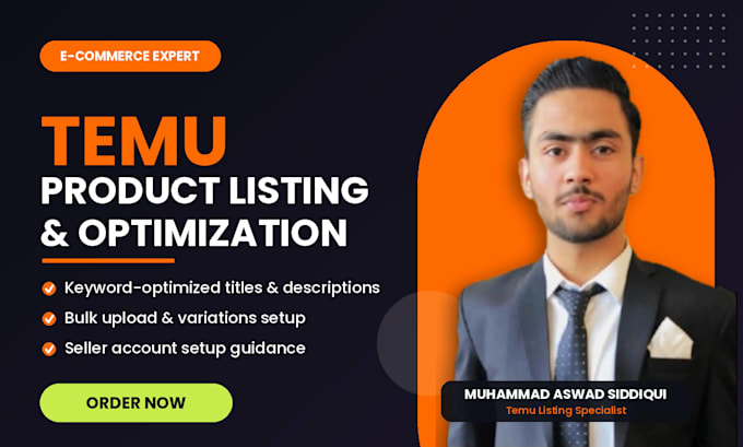do temu product listing, optimization and seller store setup