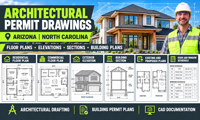 Architectural design floor plan permit drawing house plan arizona north ...