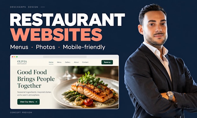 design a professional restaurant website with online menu