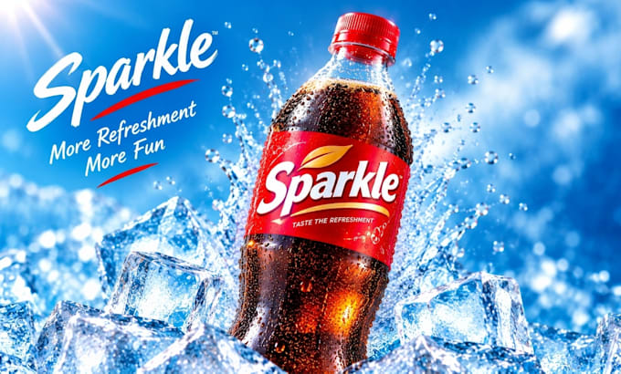 make a professional advertising soda ad