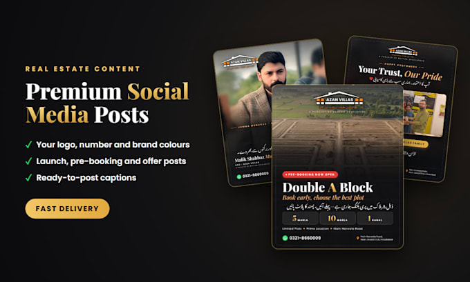 design real estate social media posts and reels