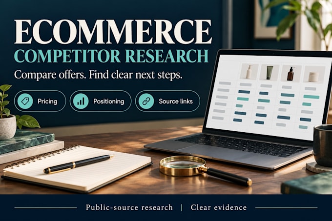 research ecommerce competitors pricing and product positioning