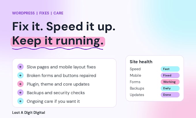 fix wordpress errors and speed up your small business site