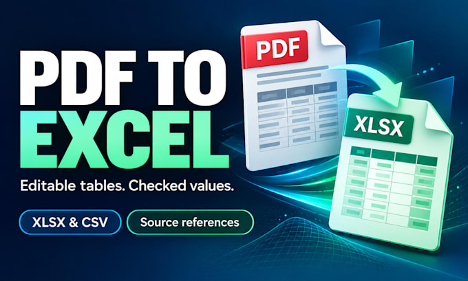 convert PDF tables into editable excel or CSV files
