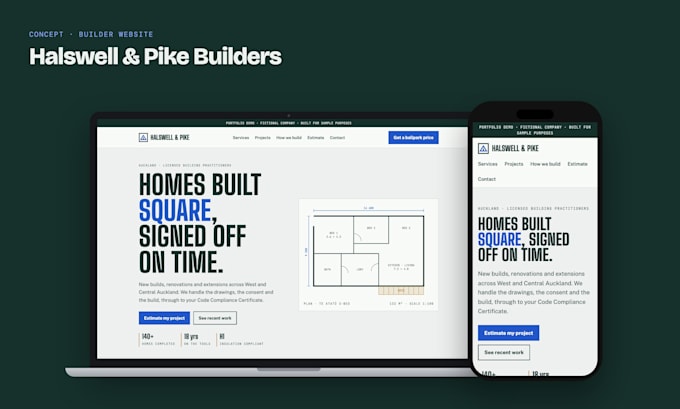 build a website for tradies, builders and contractors
