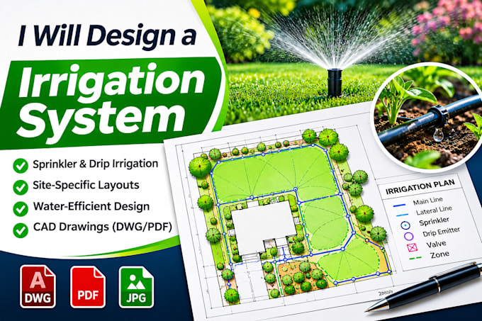 design sprinkler and drip irrigation systems for your landscape