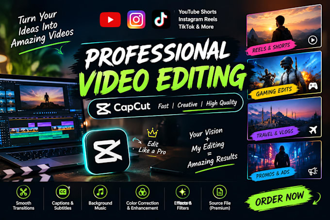professionally edit videos and photos