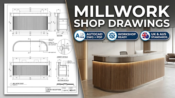 do millwork shop drawings, casework submittals in autocad