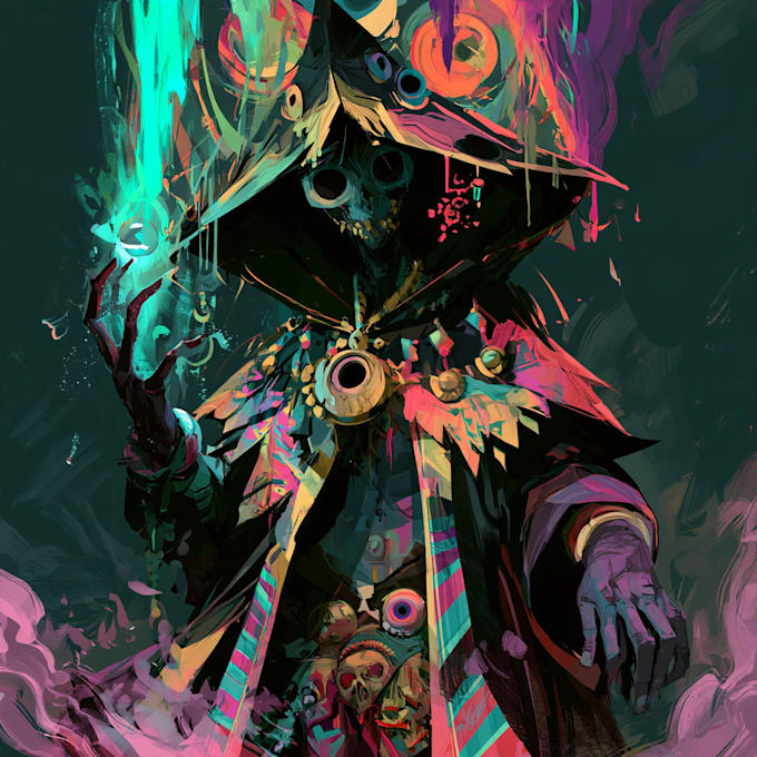 draw horror character design illustration