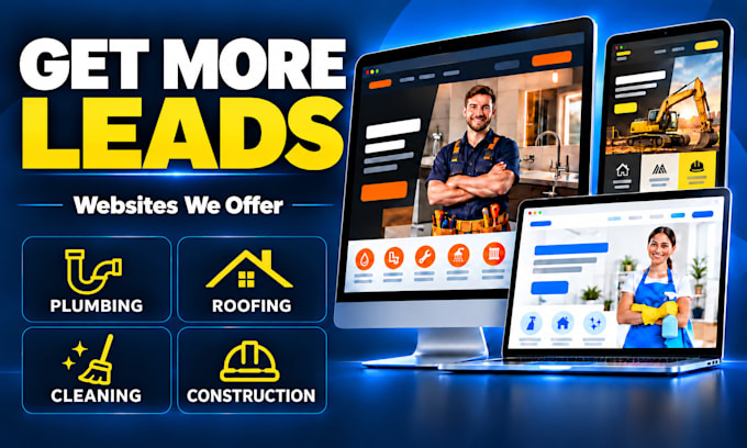 create plumbing, roofing, cleaning and construction services website