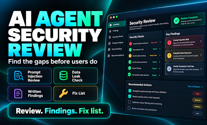 review your ai agent or mcp workflow for prompt injection and data leaks