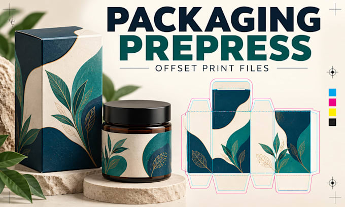 prepare packaging and label files for offset printing