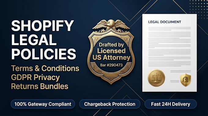 draft complete legal policies for your shopify store bundle