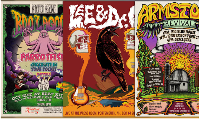 design gig poster illustration for you