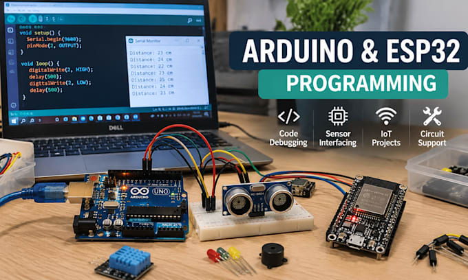 develop and debug arduino esp32 and iot projects