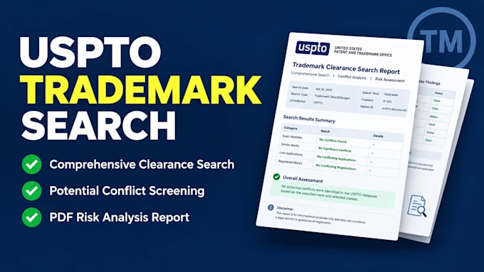 perform a comprehensive uspto trademark clearance search