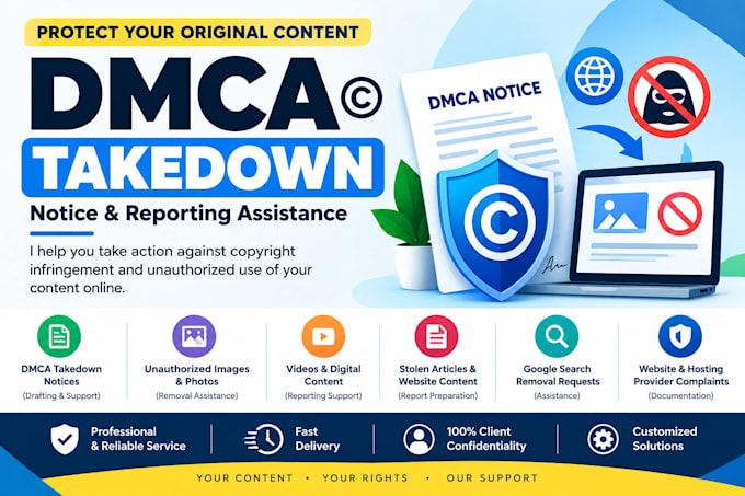 dmca takedown notices for copyright infringement