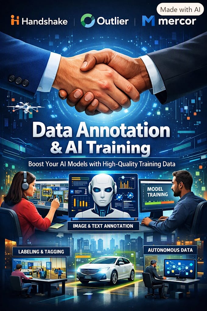 do handshake, outlier, mercor and data annotation ai training