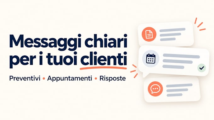 write clear italian messages for quotes and appointments
