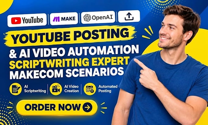 automate your youtube posting, scriptwriting and video creation with makecom