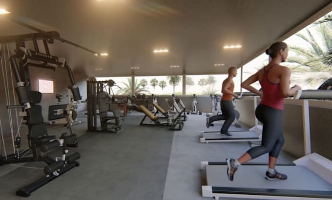 create 3d gym workout animation videos