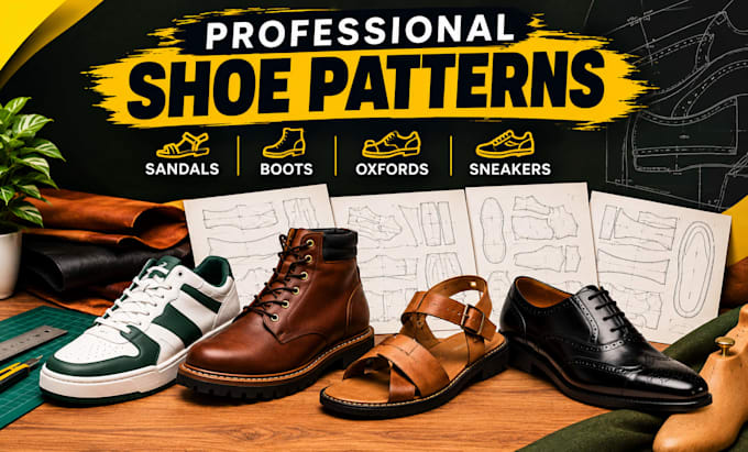 create custom shoe patterns for sneakers boots sandals and oxfords
