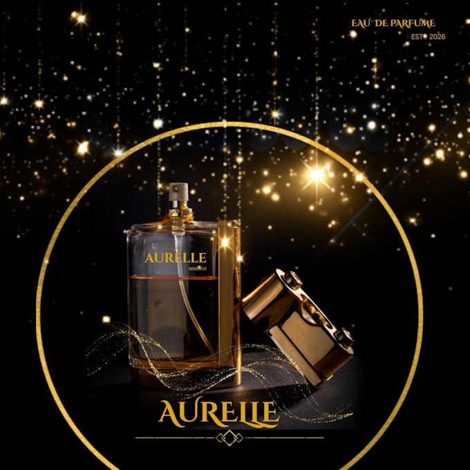 design luxury perfume bottle labels and packaging