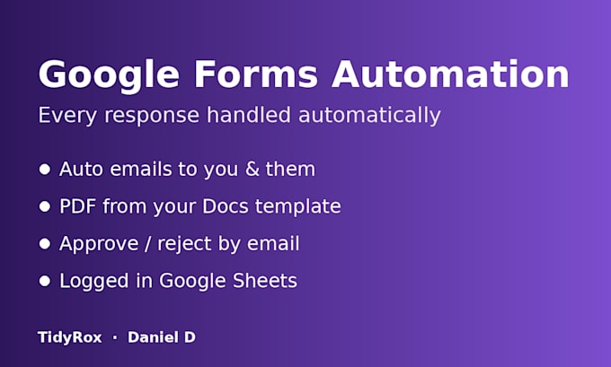 automate google forms with auto emails, pdfs and approvals