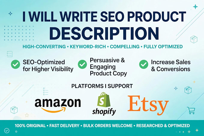 write converting amazon product description and bullet points