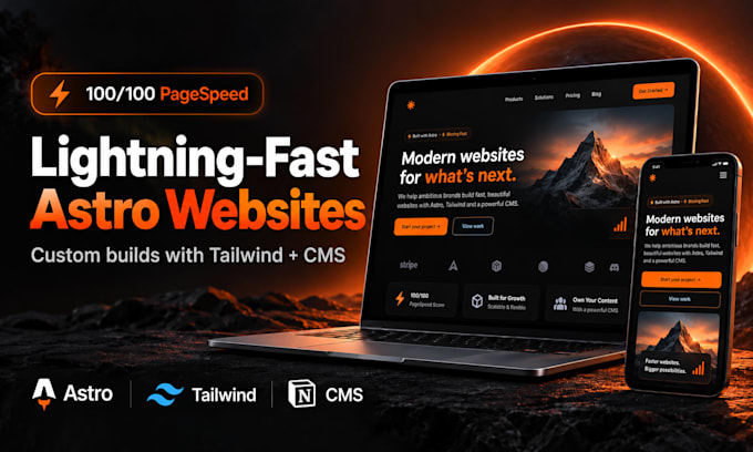 build a fast astro website with tailwind css