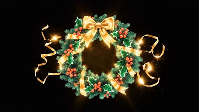 make 3d christmas hologram fan animation and holiday visual christmas animation