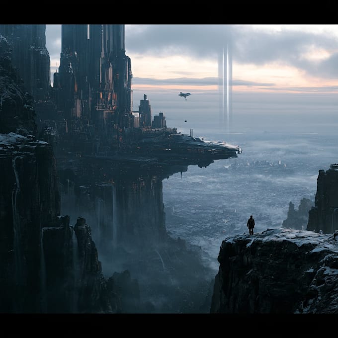 draw a sci fi character illustration or sci fi character art