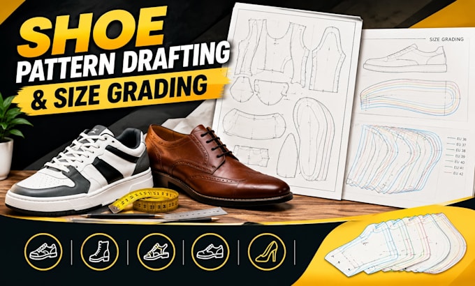 create custom shoe patterns with grading for multiple sizes