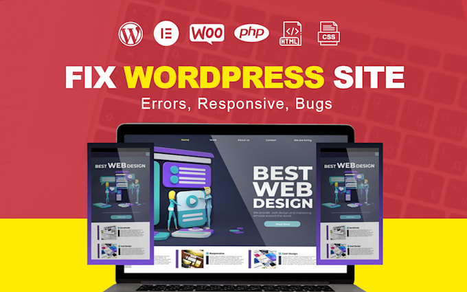 fix wordpress errors and make your site fully responsive