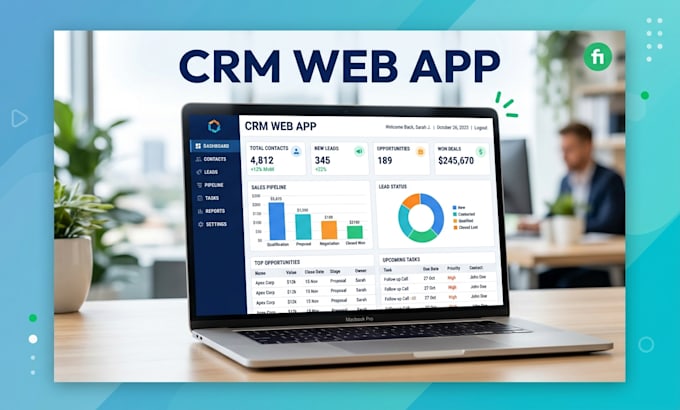 develop a CRM system dashboard and sales pipeline
